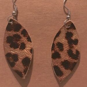 Animal Print Leather Earrings